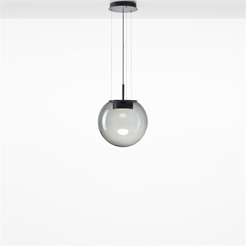 Brokis+ORBIS 500 LED 23W 2187lm 2700K CRI>90, hämardatav, rippvalgusti, matt must, suitsune hall klaas