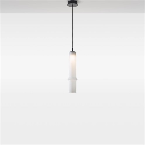 Brokis+BAMBOO FOREST L DOWN LED 6,5W 735lm 2700K CRI>90, hämardatav, rippvalgusti, must, opaalklaas