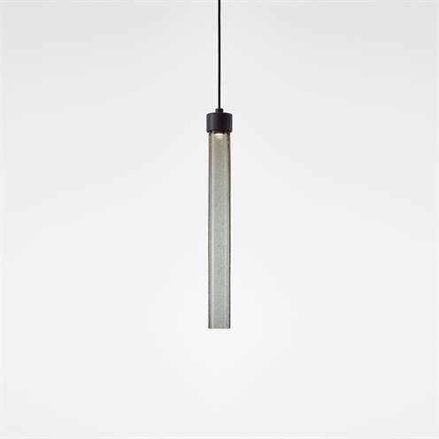 Brokis+COMET ROUND 550 LED 5,5W 250lm 2700K CRI>90, hämardatav, rippvalgusti, grafiit, suitsune hall klaas, laerosett matt must