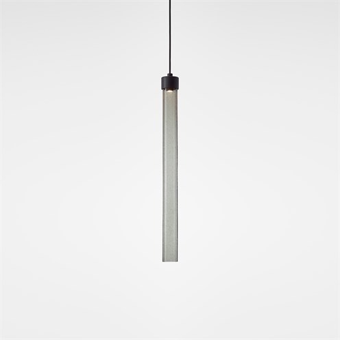 Brokis+COMET ROUND 700 LED 5,5W 250lm 2700K CRI>90, hämardatav, rippvalgusti, grafiit, suitsune hall klaas, laerosett matt must