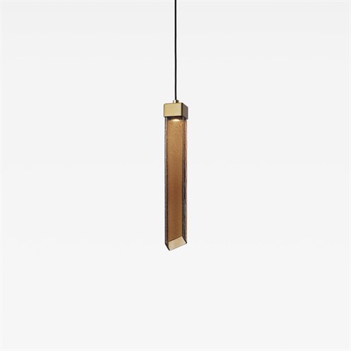 Brokis+COMET SQUARE 480 LED 5,5W 250lm 2700K CRI>90, hämardatav, rippvalgusti, šampanja, suitsune pruun klaas, laerosett šampanja