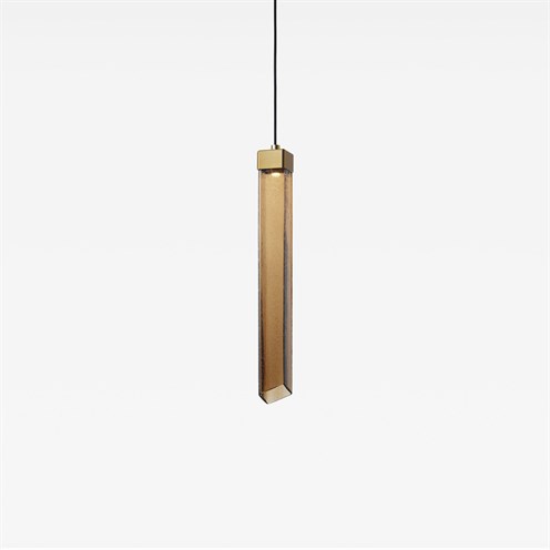 Brokis+COMET SQUARE 580 LED 5,5W 250lm 2700K CRI>90, hämardatav, rippvalgusti, šampanja, suitsune pruun klaas, laerosett šampanja