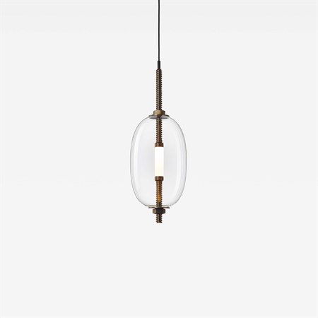 Brokis+UNDER PRESSURE VERTICAL LITTLE LED 2x2,5W 250lm 2700K CRI>90, hämardatav, rippvalgusti, pronks
