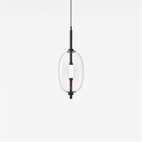 Brokis+UNDER PRESSURE VERTICAL LITTLE LED 2x2,5W 250lm 2700K CRI>90, hämardatav, rippvalgusti, must