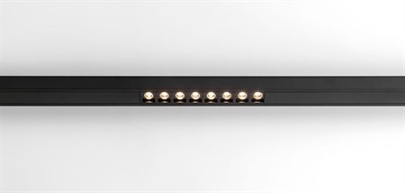 Modular+Pista track 48V LED linear spots (8x) 2700K medium 1-10V GI black struc