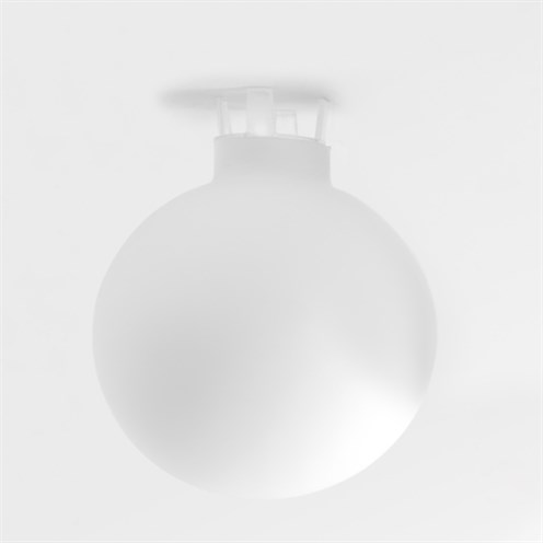 Modular+Klaasist ümar kuppel valgustile Placebo, Ø155mm, matt valge