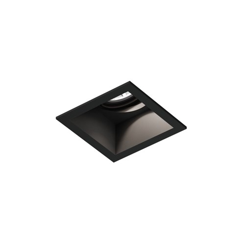 Wever & Ducré+PLANO 1.0 LED 6/8.8W 580/780lm 350/500mA 2700K CRI>90 34°, süvisvalgusti, matt must, liiteseadmeta