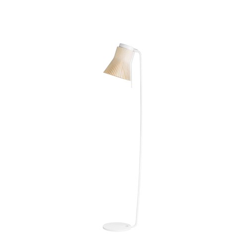Secto Design+Petite 4610 LED 4,9W (max. 7W) GX53 470lm 3000K, hämardatav, põrandavalgusti, valge/kasespoon