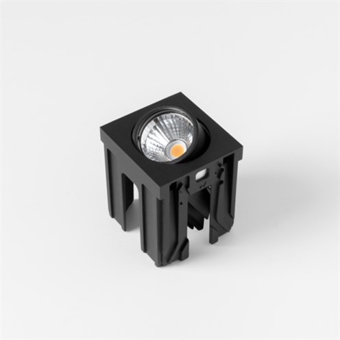 Modular+Qbini Adjustable 1x LED 3/4.4W 269/358lm 350/500mA 2700K CRI>90 24°, hämardatav, suunatav süvisvalgusti, matt must, liiteseadmeta