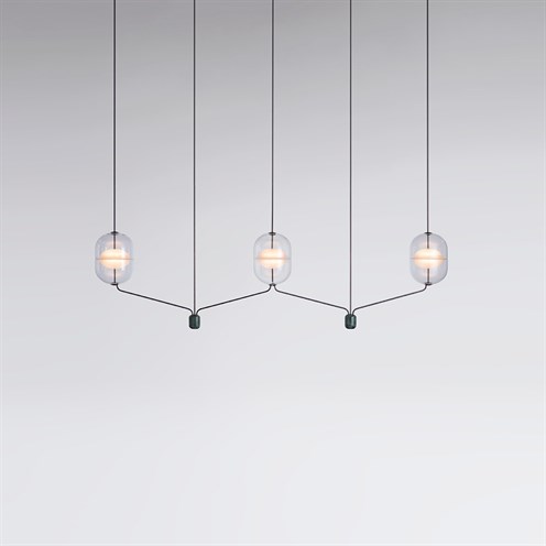 Rakumba+Indre Pendant B2 LED 3x 6,5W 714lm 2700K CRI>90, hämardatav phase-cut, rippvalgusti, viimistlus täpsustada tellimisel