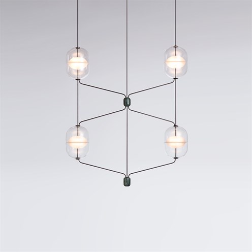 Rakumba+Indre Pendant C1 LED 4x 6,5W 714lm 2700K CRI>90, hämardatav phase-cut, rippvalgusti, viimistlus täpsustada tellimisel