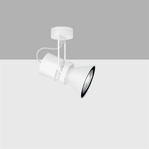 IGUZZINI+Le Perroquet Ø89 LED 22,3W 1706lm 3000K CRI>90 28°, hämardatav DALI, lae-/seinavalgusti, valge