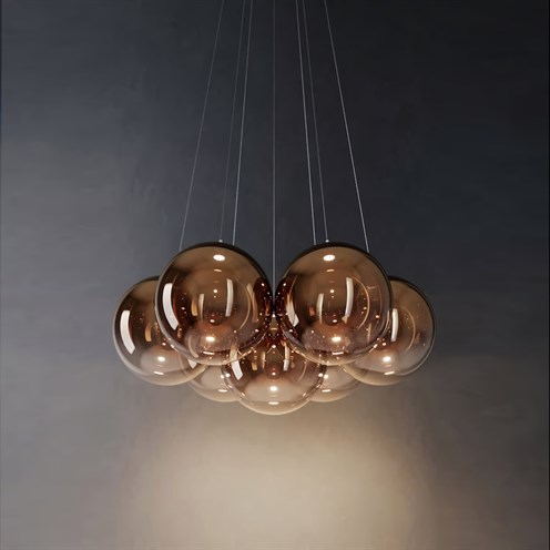 Lodes+Random Cloud 7 Ø23 LED 7x3W 3150lm 3000K CRI>90, hämardatav, rippvalgusti, pronks