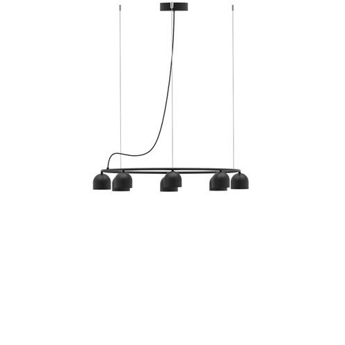 Robin+Rio 9 Chandelier Circular GX53, rippvalgusti, matt must