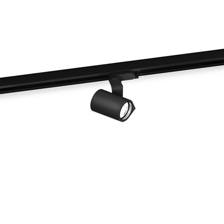 Wever & Ducré+SQUBE on track 3.0 LED 14,6W 1400lm 2700K CRI>90 27°, hämardatav phase-cut, siinivalgusti, matt must, 3F adapter