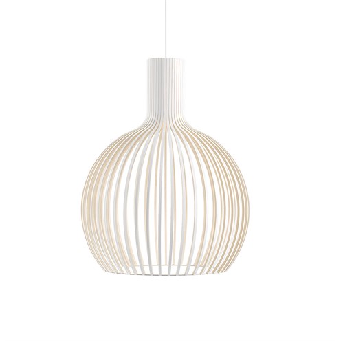 Secto Design+Octo 4240 60W E27 d=54cm h=68cm, valge rippvalgusti