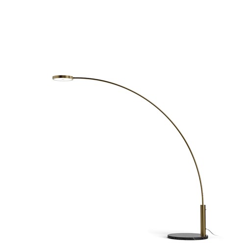 Panzeri+Dip LED 18W 1931lm 2700K CRI>90, hämardatav Push dim, põrandavalgusti, pronks/must marmor