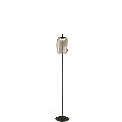 Panzeri+Adamas LED 9W 624lm 2700K CRI>90, hämardatav Push dim, põrandavalgusti, suitsune/matt must