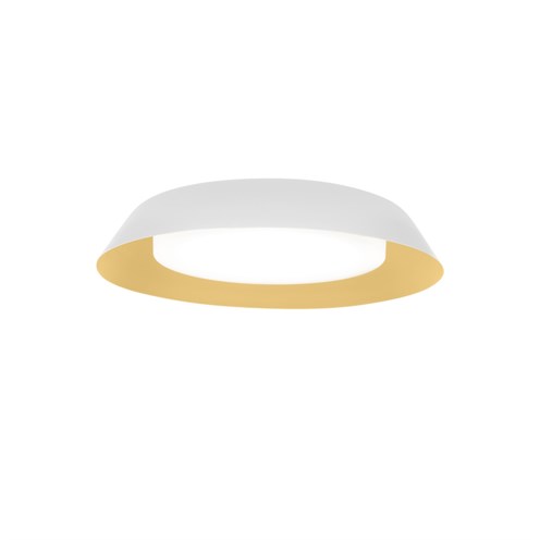 Wever & Ducré+TOWNA 2.0 LED 18W 1650lm 2700K CRI>90, hämardatav phase-cut, IP44, laevalgusti, matt valge/kuldne