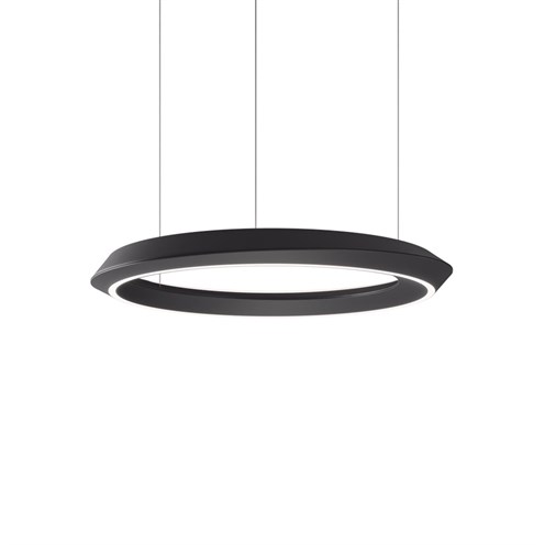 Lodes+Tidal LED 33W 6120lm 2700K CRI>90, hämardatav DALI, üles/alla valgusega rippvalgusti, matt must, laerosett valge