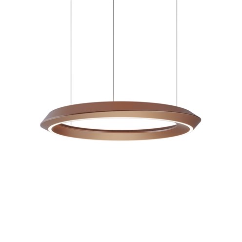 Lodes+Tidal LED 33W 6120lm 2700K CRI>90, hämardatav DALI, üles/alla valgusega rippvalgusti, terra, laerosett valge