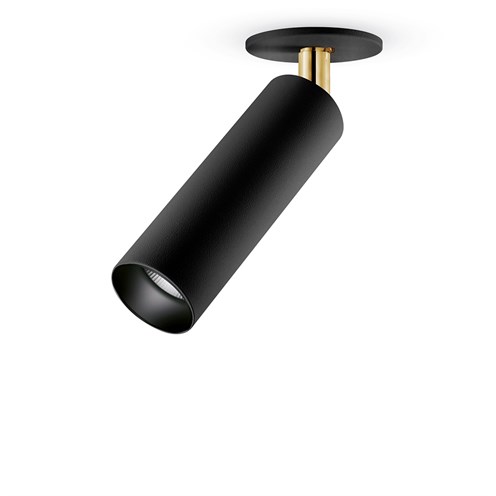 Panzeri+Lola LED 18W 1995lm 3000K 24°, hämardatav Push/DALI, süvisvalgusti, must