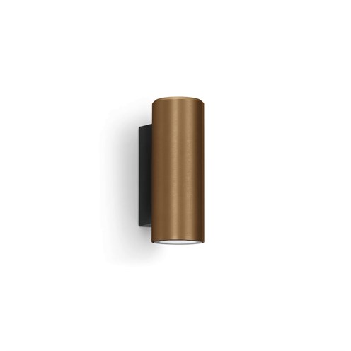 Lombardo+Ago Applique LED 5W 497lm 3000K 40°, hämardatav phase-cut, IP66, välisvalgusti, anodeeritud pruun