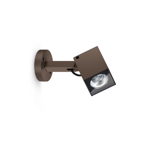 Lombardo+Ago Q Plus Wall LED 20W 1560lm 3000K 40°, hämardatav phase-cut, IP66, välisvalgusti, pronks