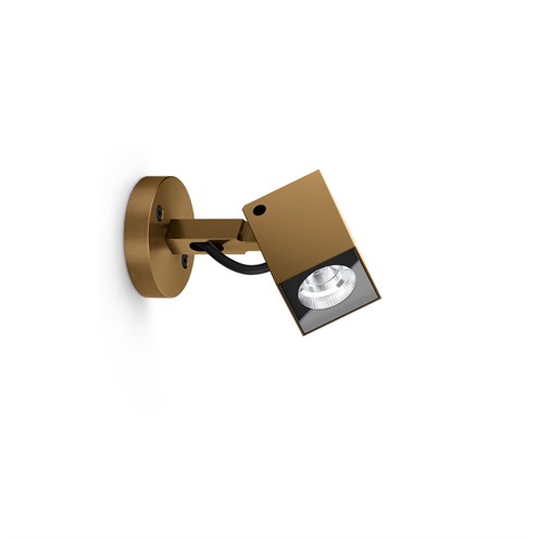 Lombardo+Ago Q Wall LED 6W 568lm 3000K 40°, hämardatav phase-cut, IP66, välisvalgusti, anodeeritud pruun