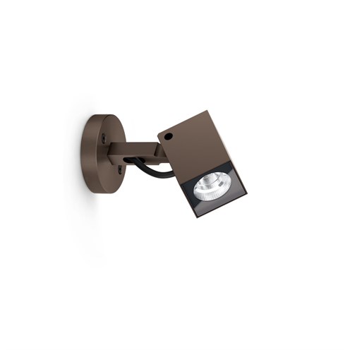 Lombardo+Ago Q Wall LED 6W 568lm 3000K 40°, hämardatav phase-cut, IP66, välisvalgusti, pronks