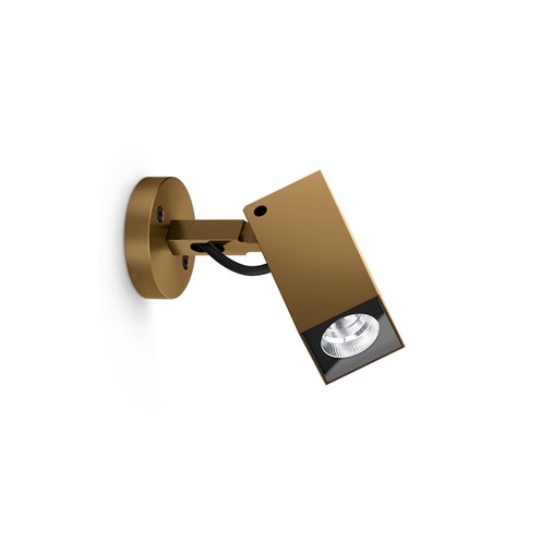 Lombardo+Ago Q Wall Power LED 10W 933lm 3000K 40°, hämardatav phase-cut, IP66, välisvalgusti, anodeeritud pruun