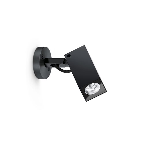 Lombardo+Ago Q Wall Power LED 10W 933lm 3000K 40°, hämardatav phase-cut, IP66, välisvalgusti, anodeeritud must