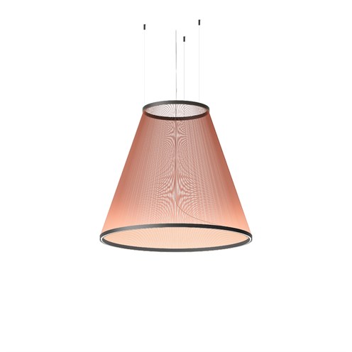 Vibia+Array Ø124x107 LED 76W 9196lm 2700K CRI>90, hämardatav Push/DALI, rippvalgusti, terra punane (NCS S 4040-Y70R)