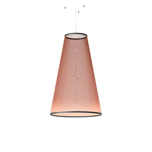 Vibia+Array Ø124x190 LED 76W 9196lm 2700K CRI>90, hämardatav Push/DALI, rippvalgusti, terra punane (NCS S 4040-Y70R)