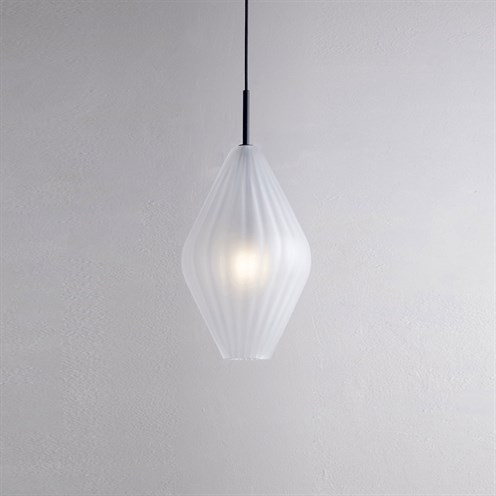 Rakumba+Bailey LED 8W 700lm 2700K CRI>90, hämardatav phase-cut/1-10V, rippvalgusti, must/matt valge klaas