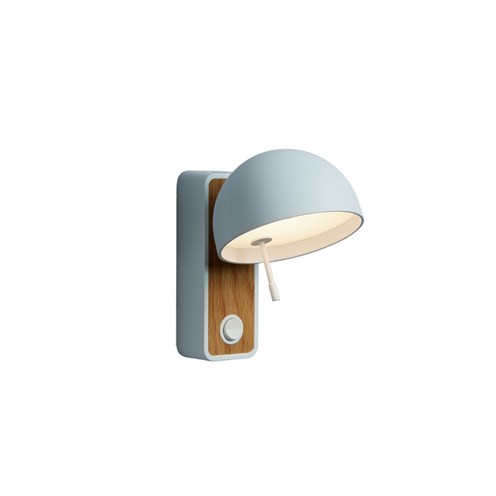 Bover+Beddy A/01 LED 5,5W 338lm 2700K CRI>90, lülitiga, seinavalgusti, valge/tammepuit