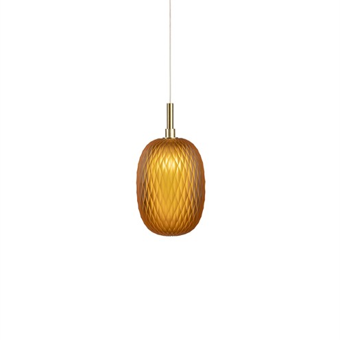 Bomma+Metamorphosis Single Pendant Large max. 1,2W G4 (komplektis 1,2W 100lm 2700K CRI>90), rippvalgusti, merevaigukollane, harjatud kuld
