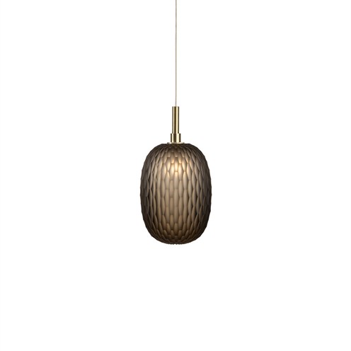 Bomma+Metamorphosis Single Pendant Large max. 1,2W G4 (komplektis 1,2W 100lm 2700K CRI>90), rippvalgusti, suitsune pruun, harjatud kuld