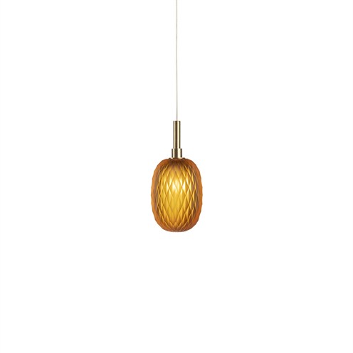 Bomma+Metamorphosis Single Pendant Small max. 1,2W G4 (komplektis 1,2W 100lm 2700K CRI>90), rippvalgusti, merevaigukollane, harjatud kuld
