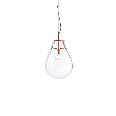 Bomma+Tim Pendant Small max. 13W E27 (komplektis G80 6W 510lm 2700K CRI>90), rippvalgusti, klaar, harjatud vask