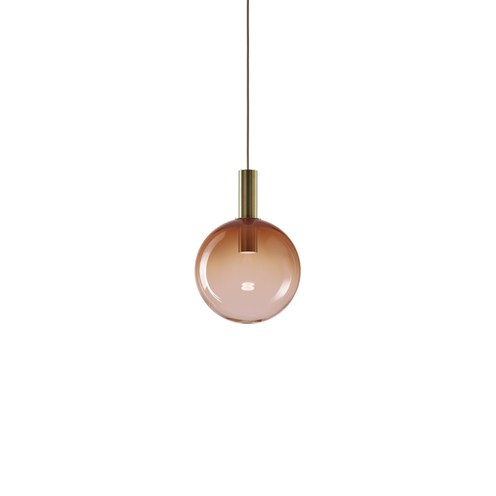 Bomma+Divina Pendant max. 8W GU10 (komplektis 4W 624lm 2700K CRI>90), rippvalgusti, punakasoranž, harjatud kuldne
