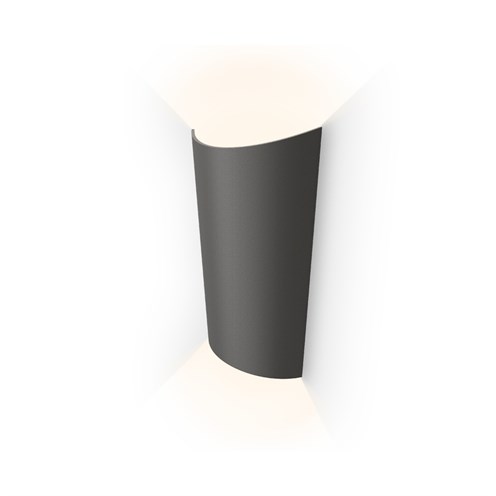 Vibia+Break Plus LED 2x4W 154lm 2700K CRI>90, IP65, välisvalgusti, grafiitmust (NCS S 8000-N)