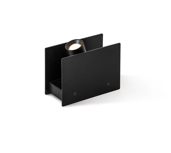 Ilti Luce+PLINT BATTERY MINI LED 2,4W 185lm 3000K CRI>90 14°, hämardatav, laetav lauavalgusti (4,5h, tööaeg kuni 5h), must