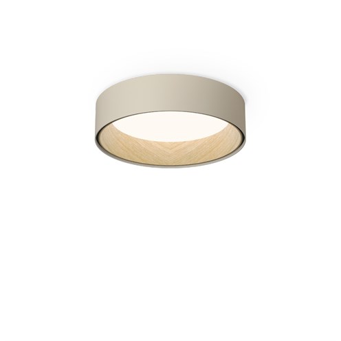 Vibia+Duo LED 26W 1666lm 2700K CRI>90, hämardatav Push/1-10V/DALI, laevalgusti, kreemjas (RAL 7044), tammepuit