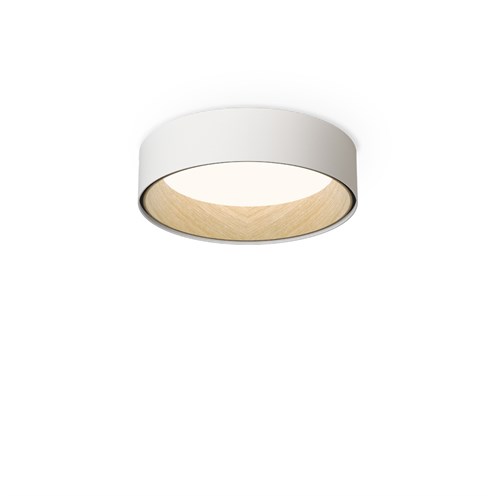 Vibia+Duo LED 26W 1666lm 2700K CRI>90, hämardatav Push/1-10V/DALI, laevalgusti, valge (RAL 9016), tammepuit
