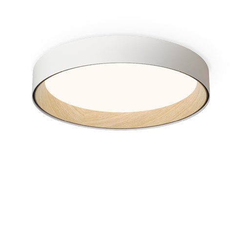 Vibia+Duo LED 46W 3300lm 2700K CRI>90, hämardatav Push/1-10V/DALI, laevalgusti, valge (RAL 9016), tammepuit
