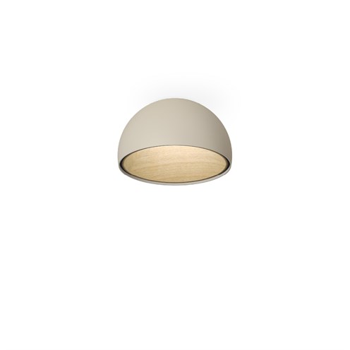 Vibia+Duo LED 12W 779lm 2700K CRI>90, hämardatav Push/1-10V, laevalgusti, kreemjas (RAL 7044), tammepuit