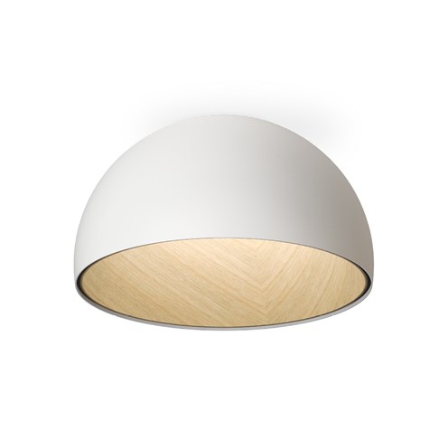 Vibia+Duo LED 26W 1284lm 2700K CRI>90, hämardatav Push/1-10V/DALI, laevalgusti, valge (RAL 9016), tammepuit