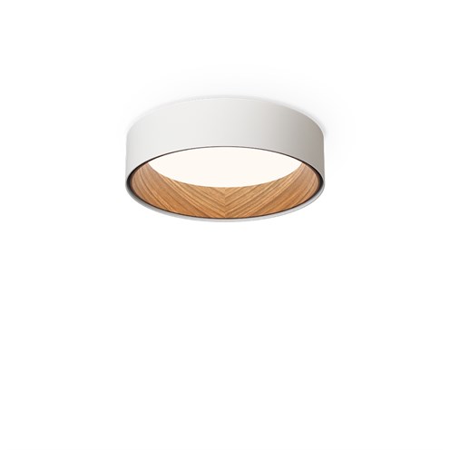 Vibia+Duo LED 26W 1666lm 2700K CRI>90, hämardatav Push/1-10V/DALI, laevalgusti, valge (RAL 9016), pähklipuit