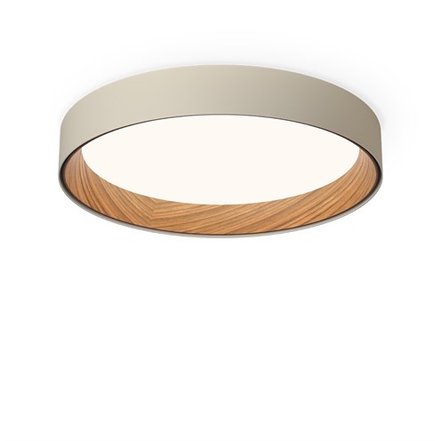 Vibia+Duo LED 46W 3300lm 2700K CRI>90, hämardatav Push/1-10V/DALI, laevalgusti, kreemjas (RAL 7044), pähklipuit